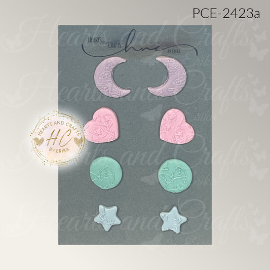 Pastel Collection (Matte) - Post Studs Set - 4 Pair (PCE-2423)