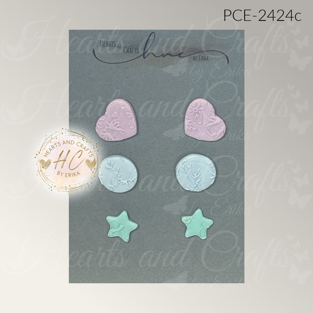 Pastel Collection (Matte) - Post Studs Set - 3 Pair (PCE-2424)