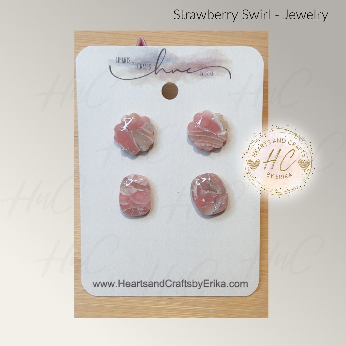 Strawberry Swirl Collection - Stud Set - 2 Pair