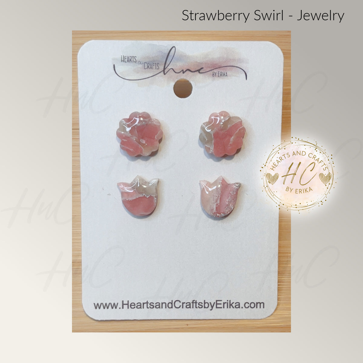 Strawberry Swirl Collection - Stud Set - 2 Pair