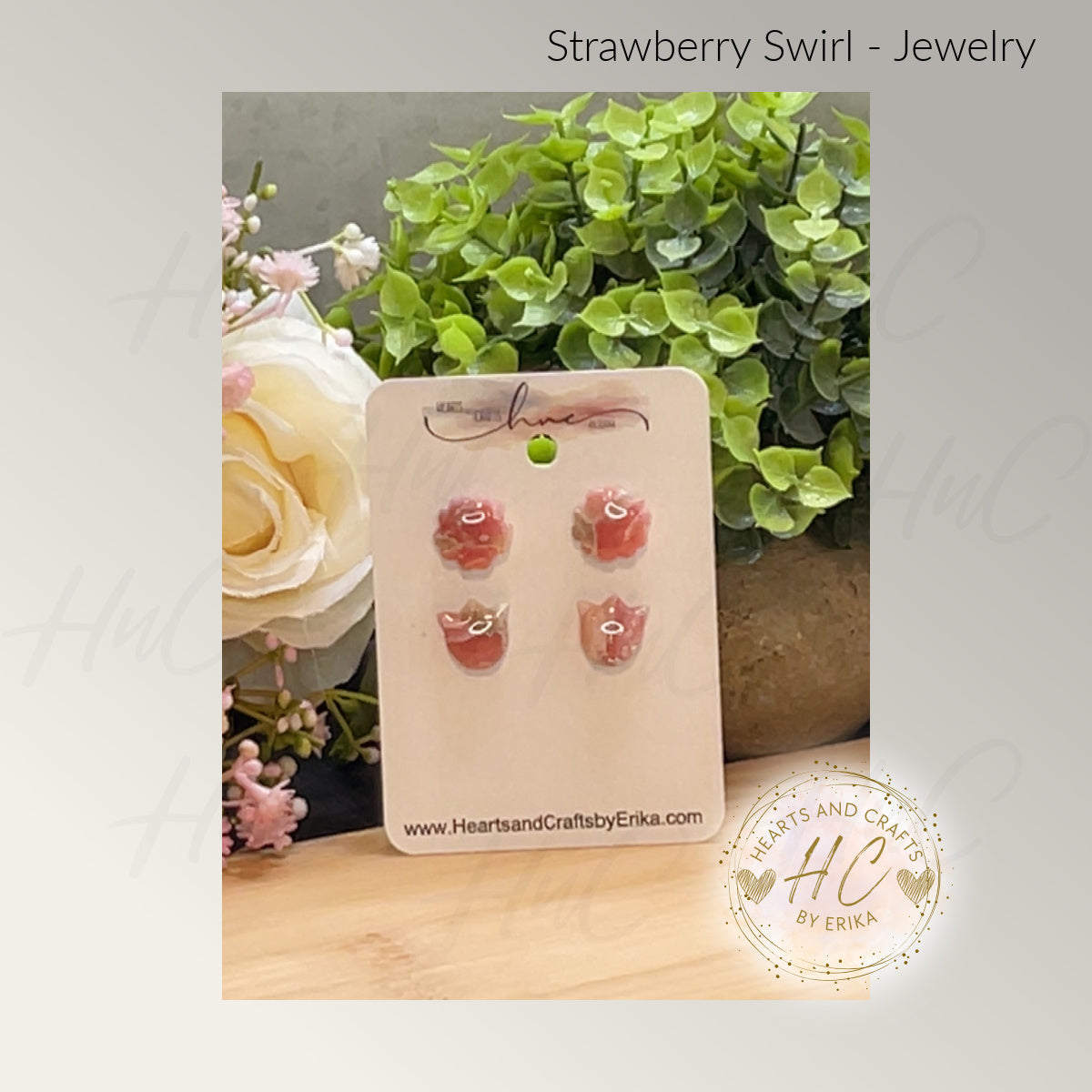 Strawberry Swirl Collection - Stud Set - 2 Pair
