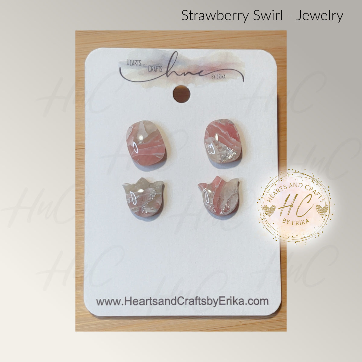 Strawberry Swirl Collection - Stud Set - 2 Pair
