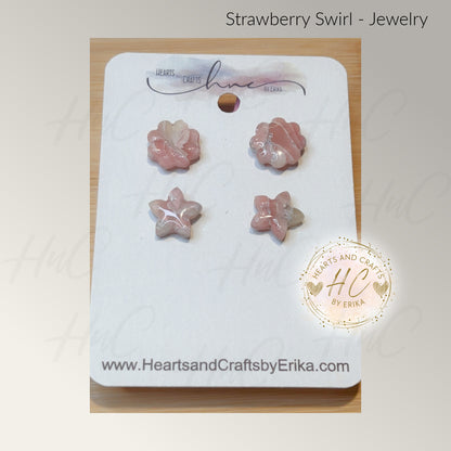 Strawberry Swirl Collection - Stud Set - 2 Pair