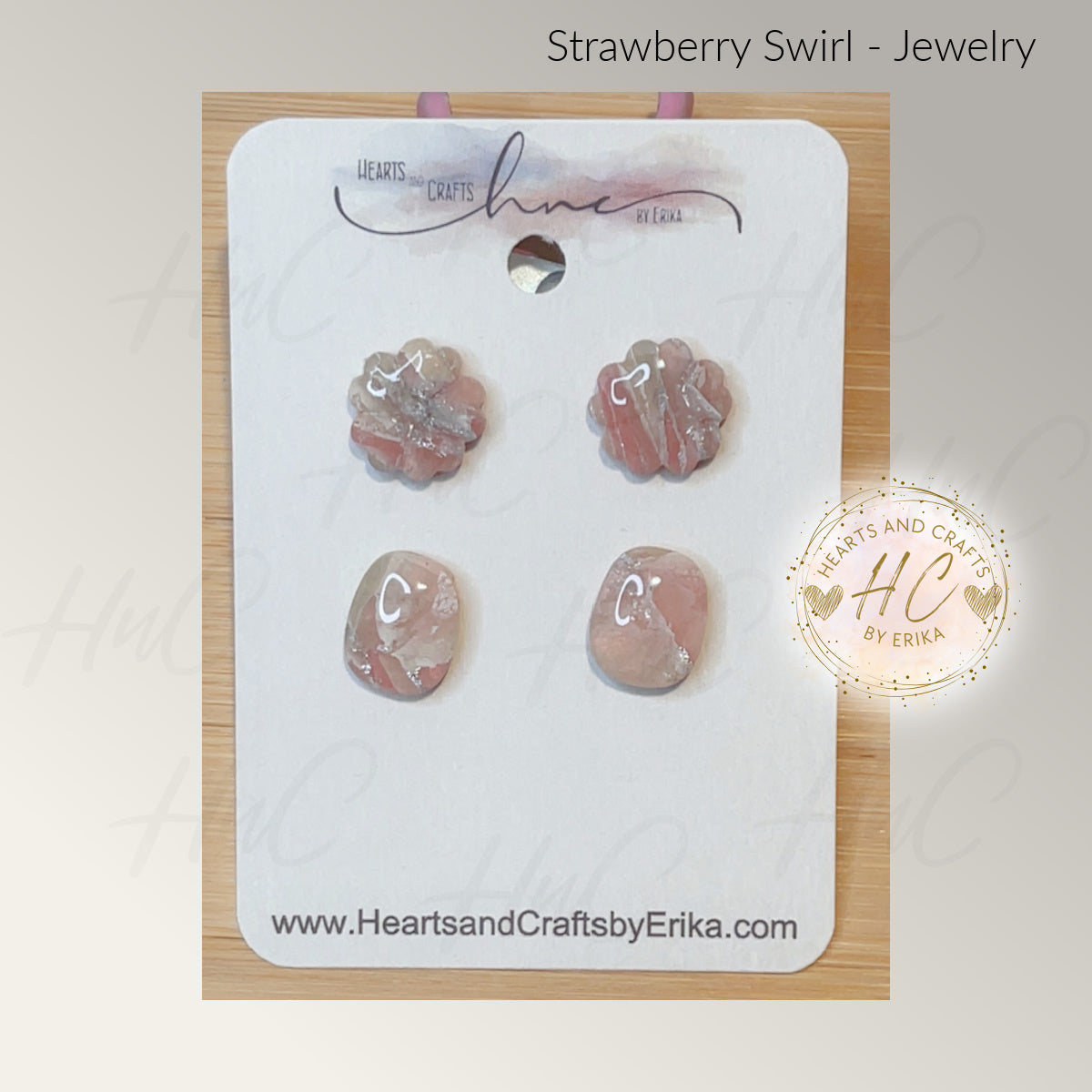 Strawberry Swirl Collection - Stud Set - 2 Pair