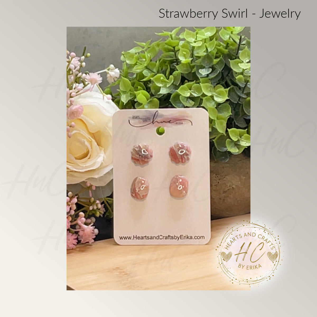 Strawberry Swirl Collection - Stud Set - 2 Pair