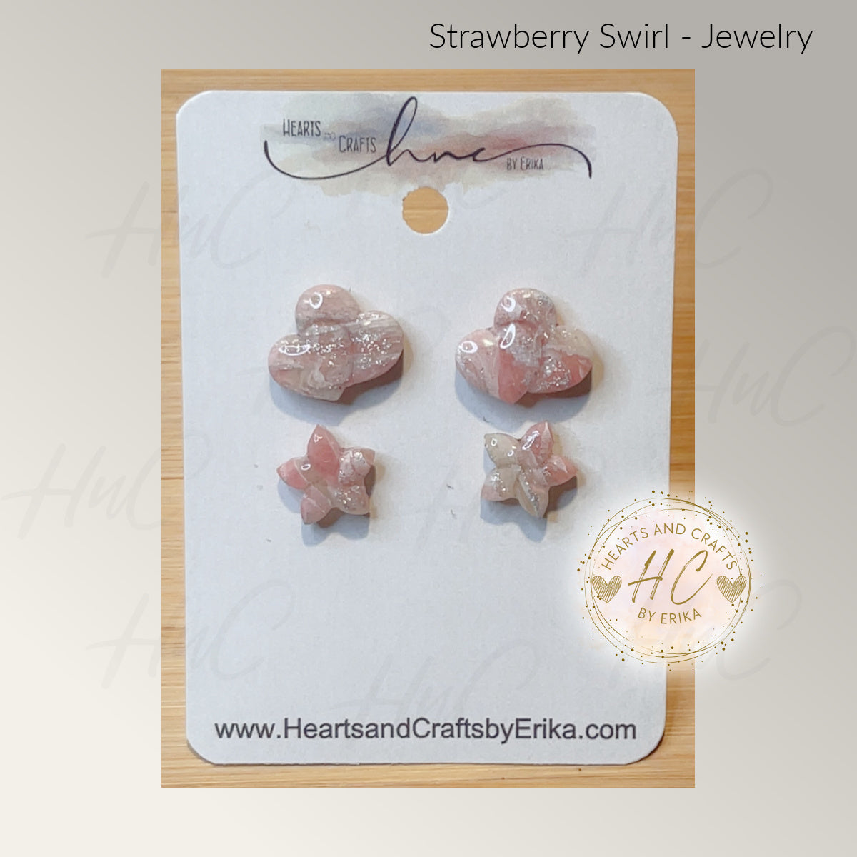 Strawberry Swirl Collection - Stud Set - 2 Pair