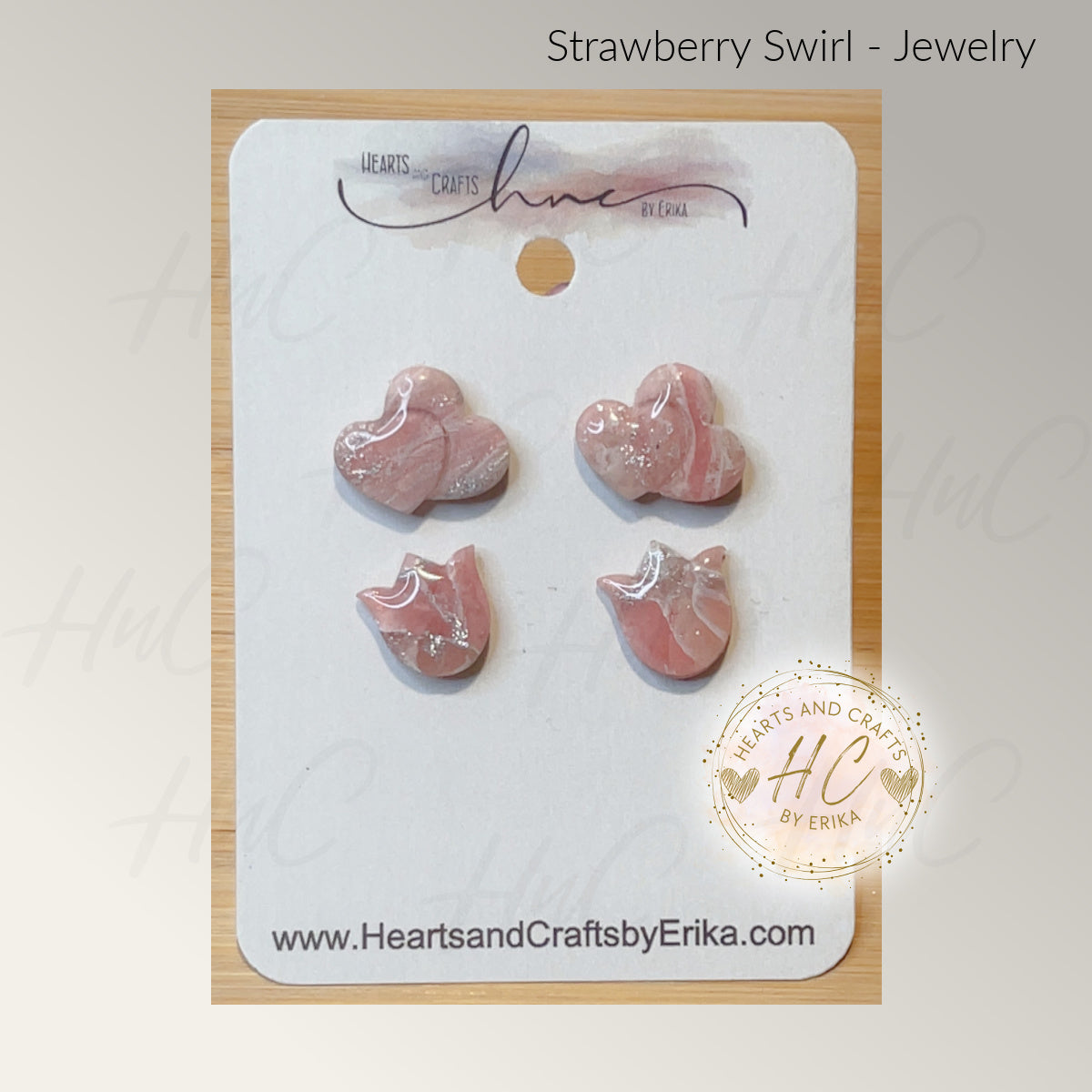 Strawberry Swirl Collection - Stud Set - 2 Pair