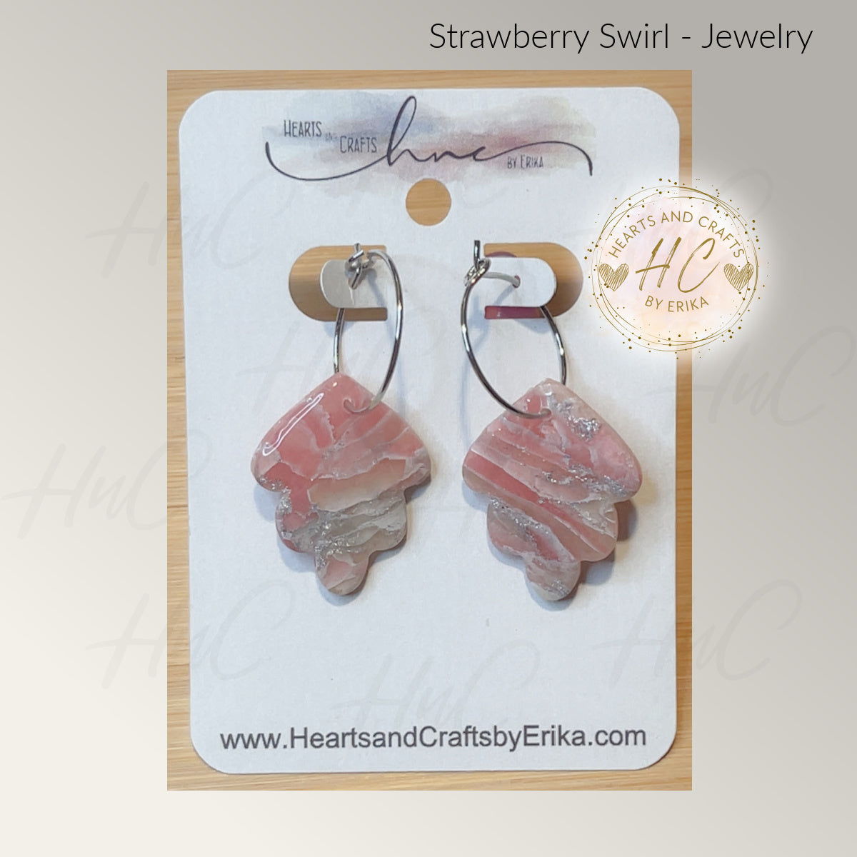 Strawberry Swirl Collection - Hoop Dangle