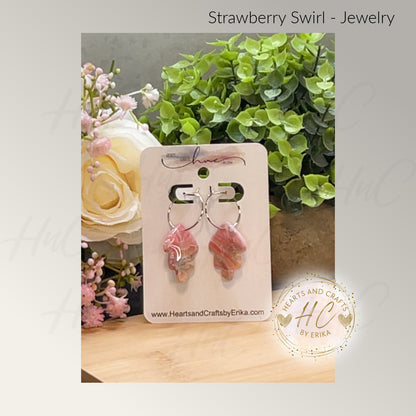 Strawberry Swirl Collection - Hoop Dangle