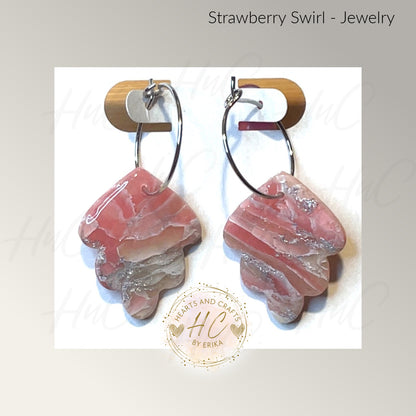 Strawberry Swirl Collection - Hoop Dangle