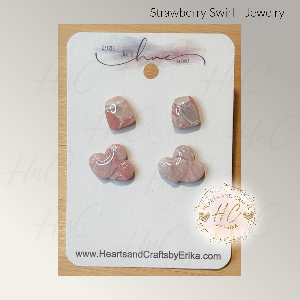 Strawberry Swirl Collection - Stud Set - 2 Pair