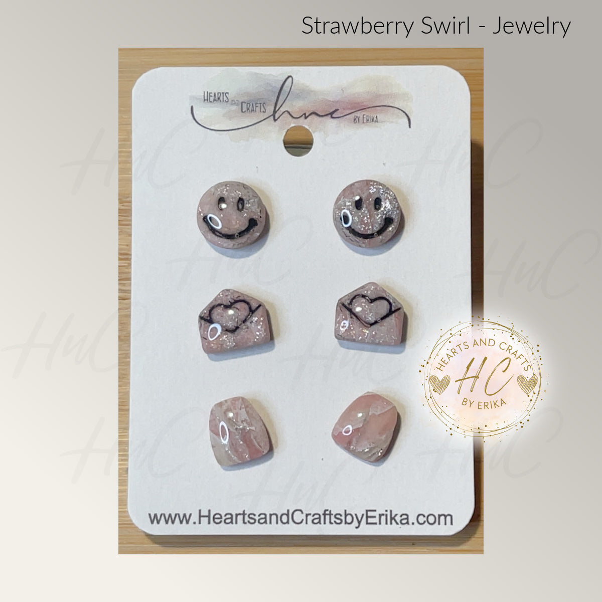 Strawberry Swirl Collection - Stud Set - 3 Pair