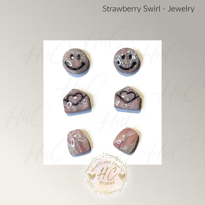 Strawberry Swirl Collection - Stud Set - 3 Pair