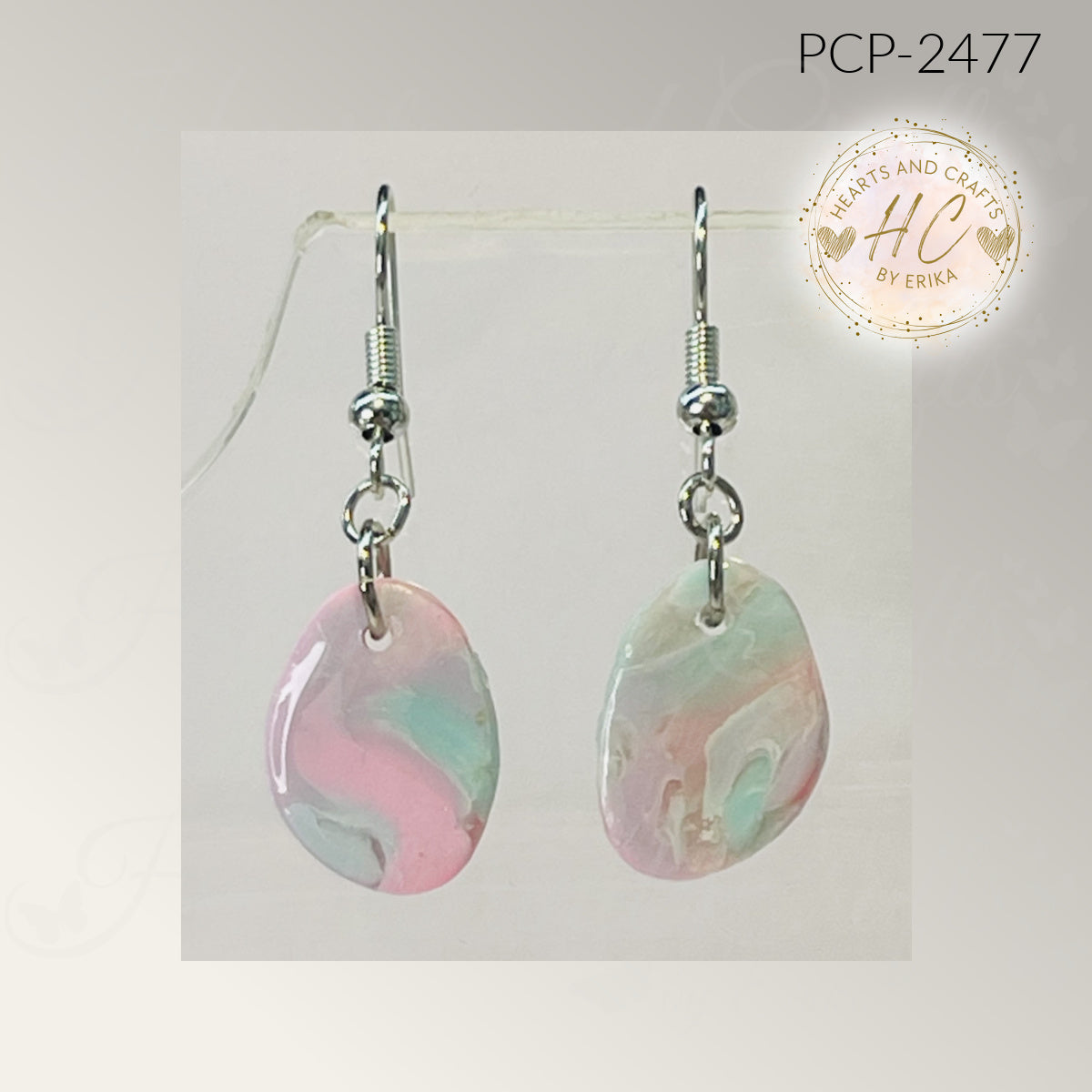 Sherbet Collection - Small Abstract Oval Hook Dangle