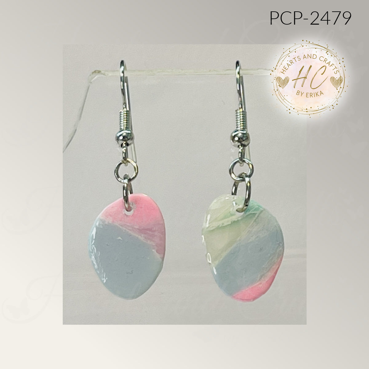 Sherbet Collection - Small Abstract Oval Hook Dangle