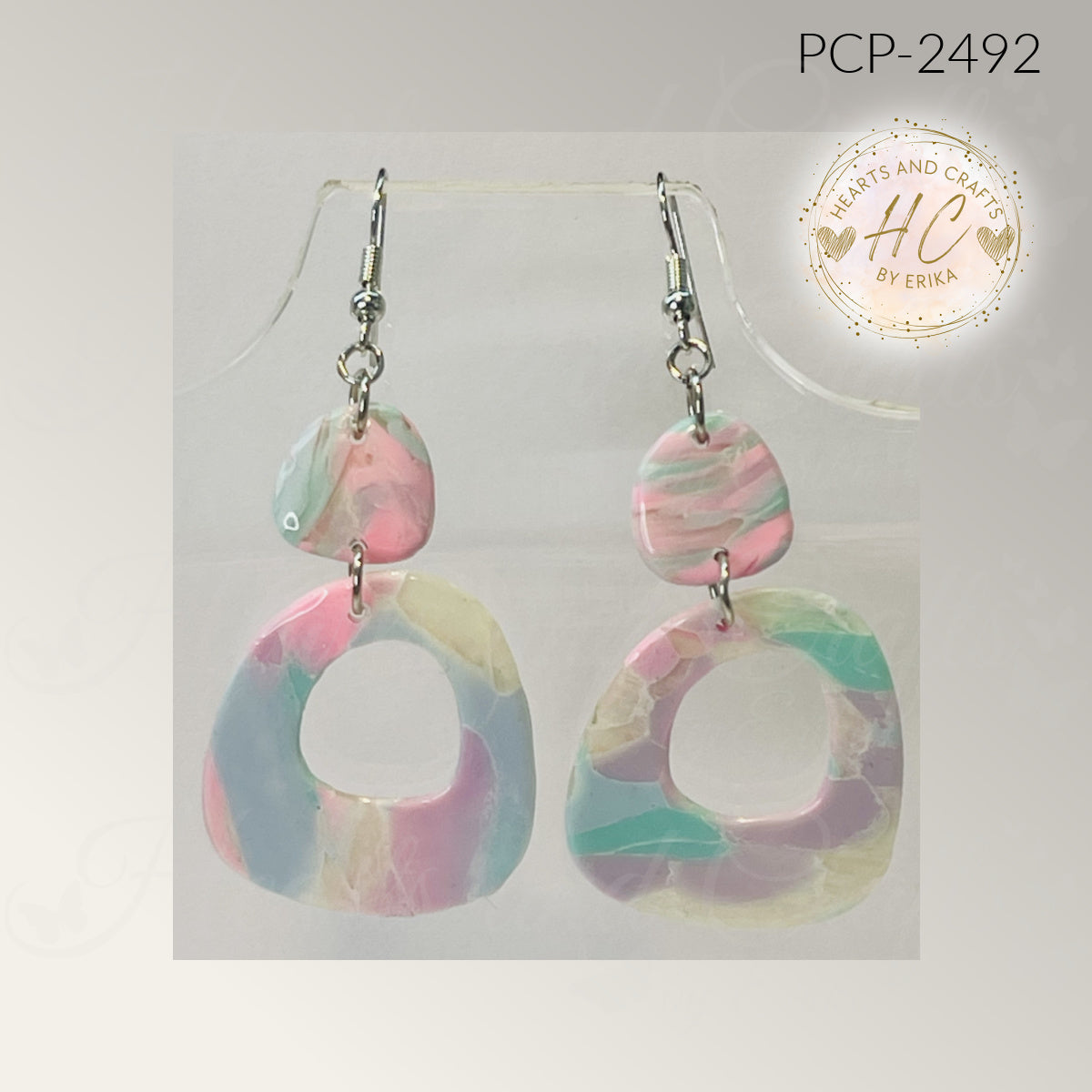 Sherbet Collection - Abstract Oval Hook Double Dangle