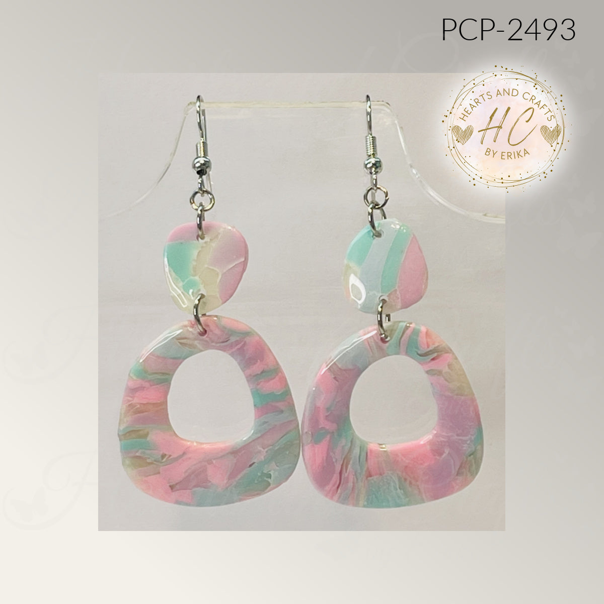 Sherbet Collection - Abstract Oval Hook Double Dangle