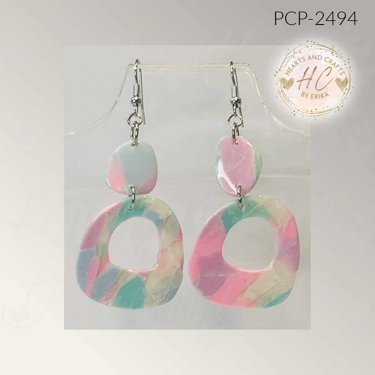 Sherbet Collection - Abstract Oval Hook Double Dangle