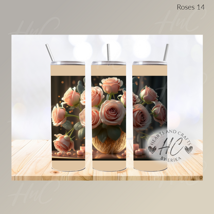 Roses 14 - 20oz Straight Tumbler (Physical Item)