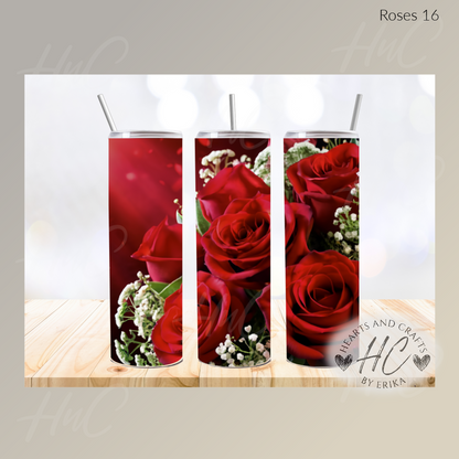 Roses 16 - 20oz Straight Tumbler (Physical Item)