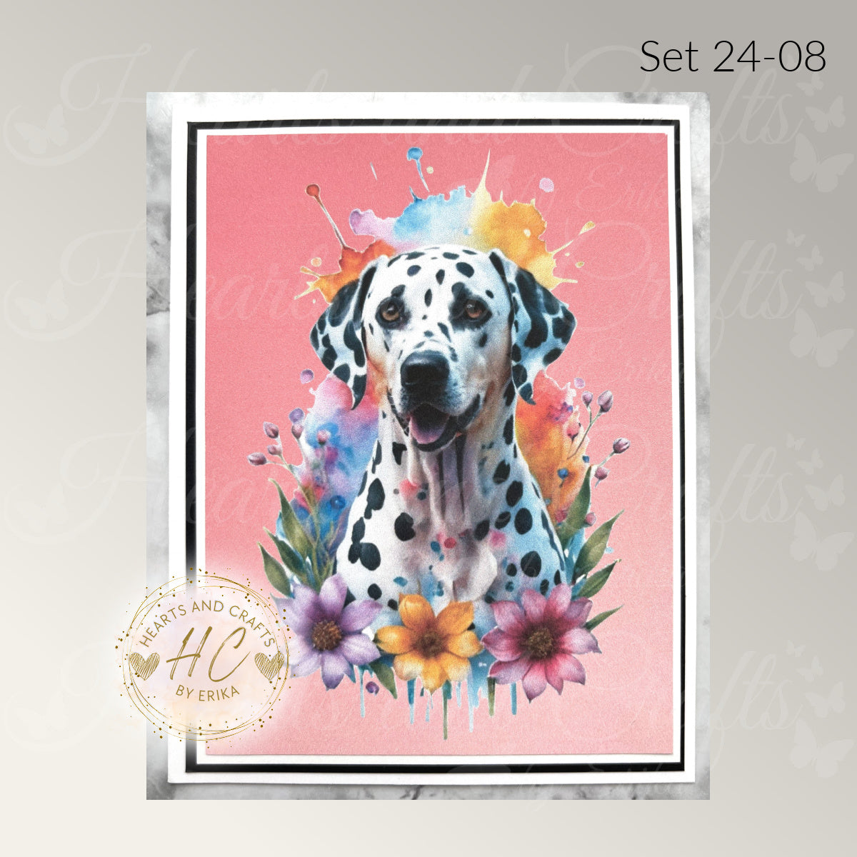 4pk Handcrafted Various Happy Dog Card Set (24-08)