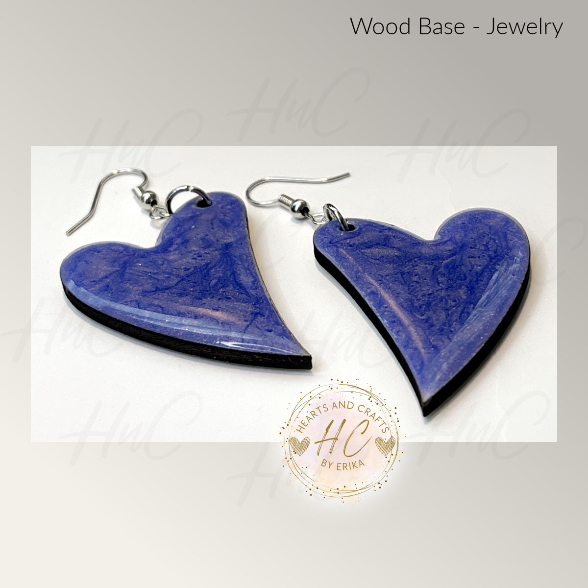 Basswood Collection - Large Quirky Hearts Hook Dangle