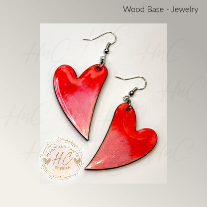 Basswood Collection - Large Quirky Hearts Hook Dangle