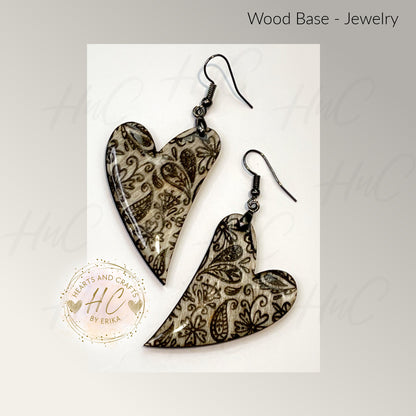 Basswood Collection - Large Quirky Hearts Hook Dangle