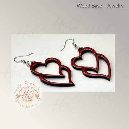 Basswood Collection - Large Open Hearts Hook Dangle