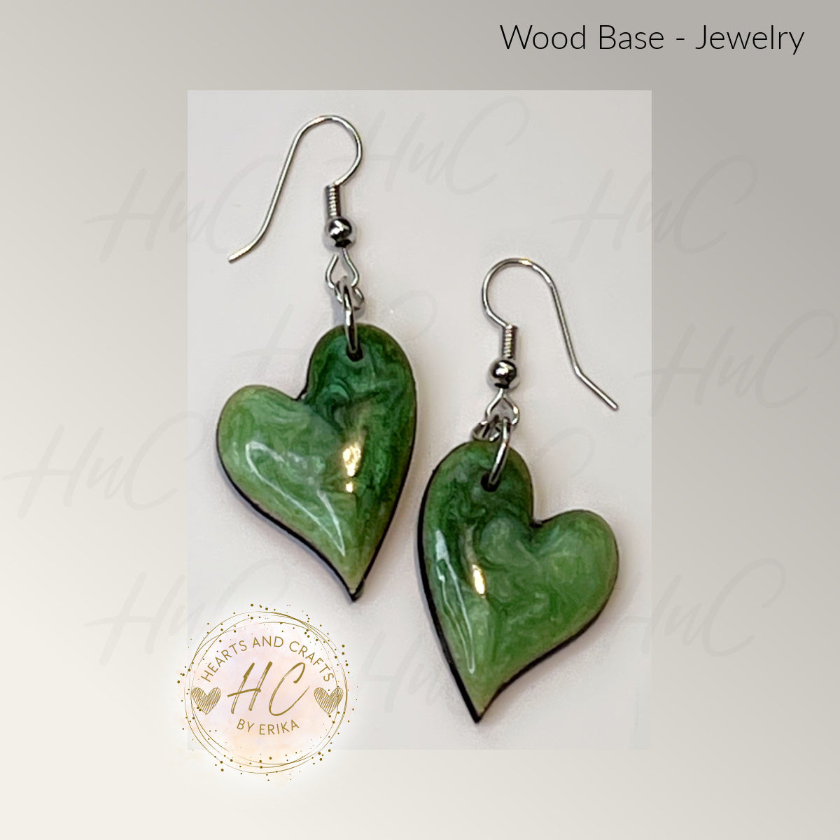 Basswood Collection - Medium Hearts Hook Dangle