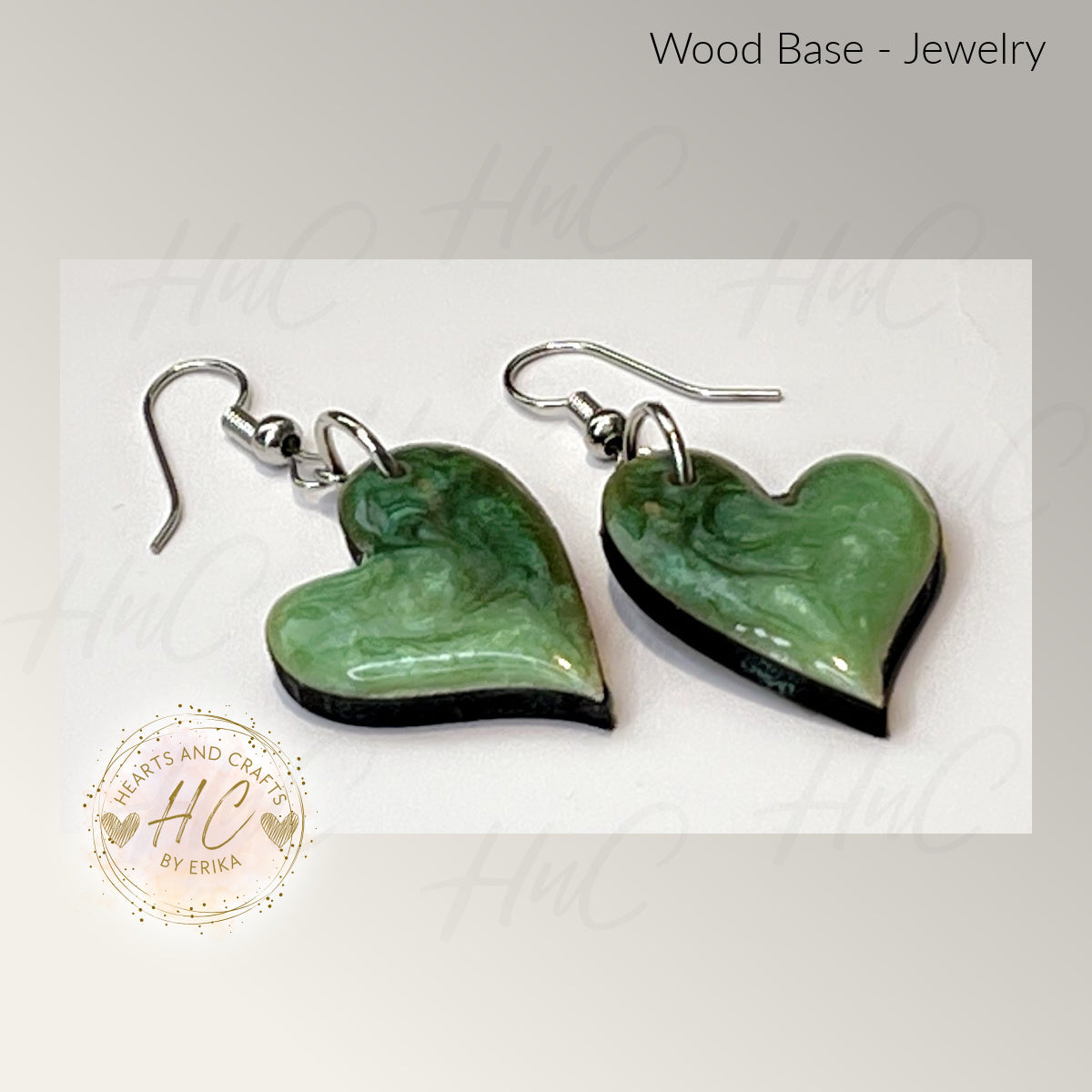 Basswood Collection - Medium Hearts Hook Dangle
