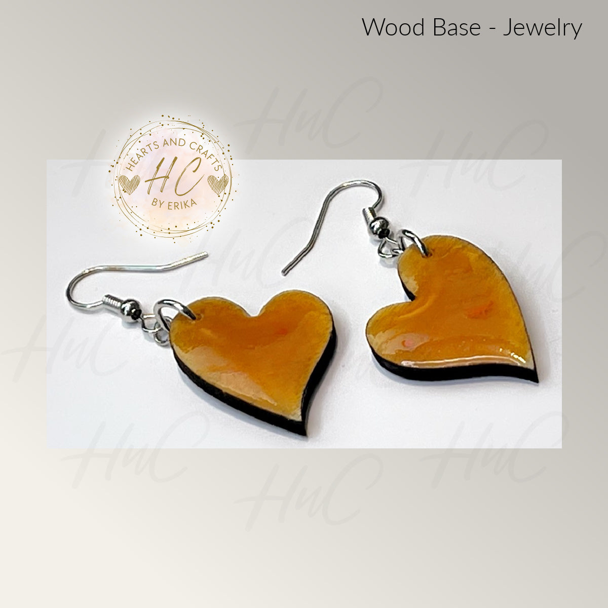 Basswood Collection - Medium Hearts Hook Dangle