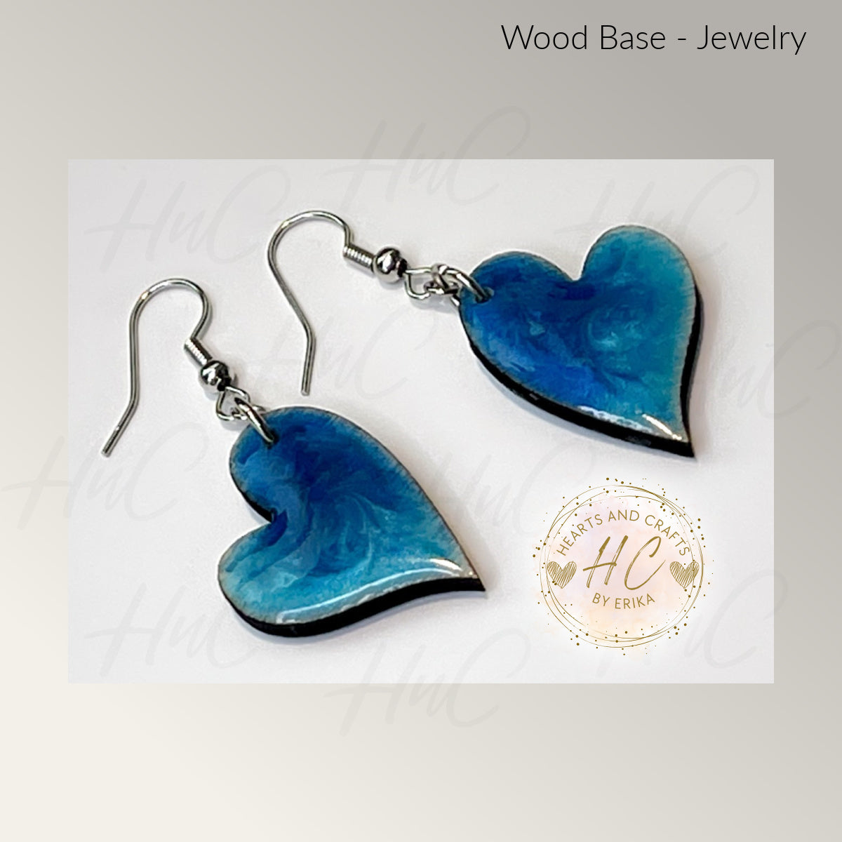 Basswood Collection - Medium Hearts Hook Dangle
