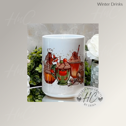 Winter Drinks - 15oz Ceramic Mug
