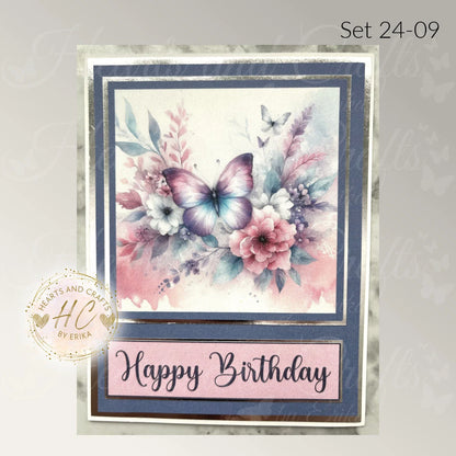 3pk Handcrafted Butterfly Card Set (24-09)