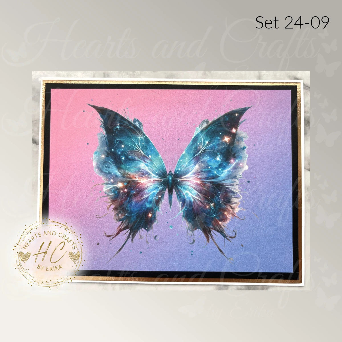 3pk Handcrafted Butterfly Card Set (24-09)