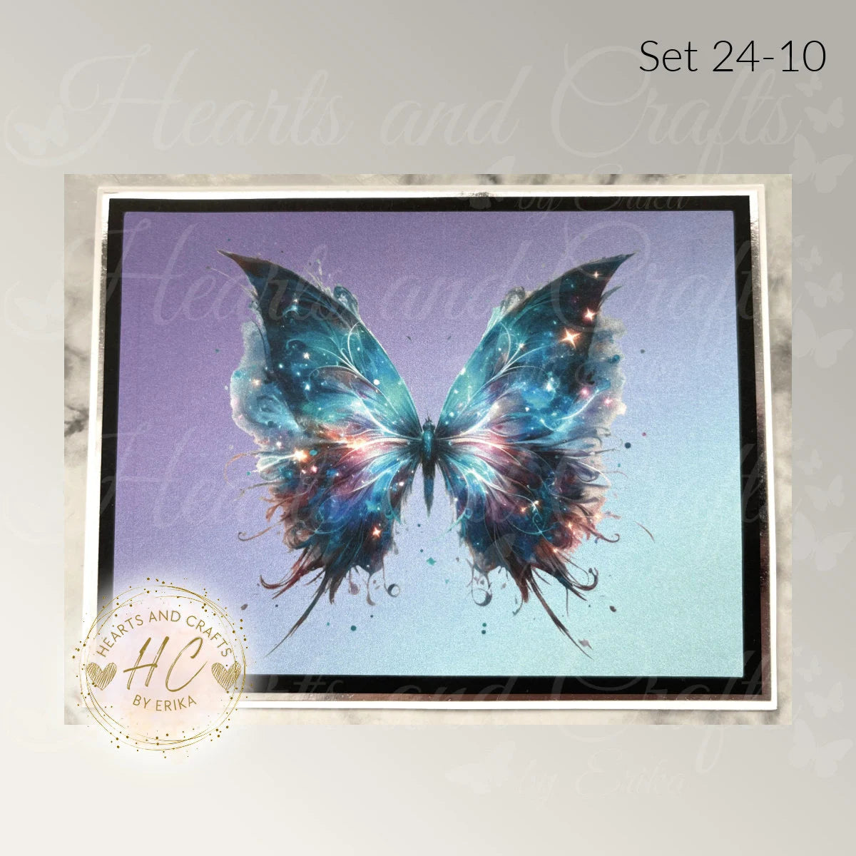 4pk Handcrafted Butterfly Card Set (24-10)