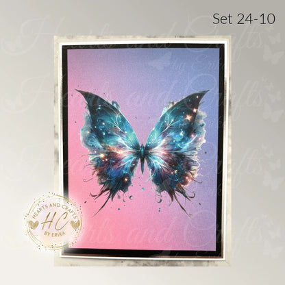 4pk Handcrafted Butterfly Card Set (24-10)