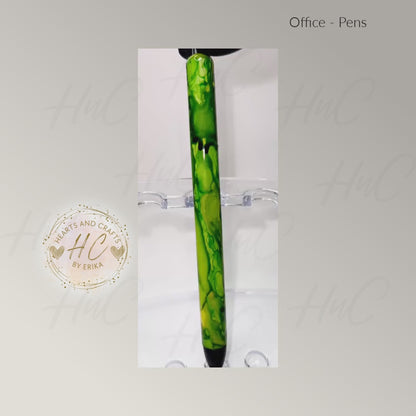 Alcohol Inks - Green - Paper Mate Inkjoy Gel Pen