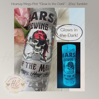 Depp Hearsay - Mega Pint - Glow in the Dark (Blue) - 20oz Tumbler