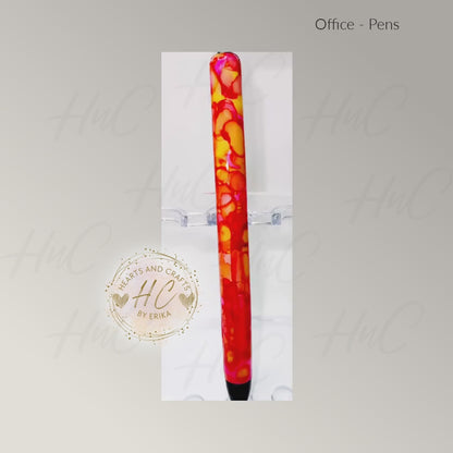 Alcohol Inks - Pink, Yellow & Orange (PYO) - Paper Mate Inkjoy Gel Pen