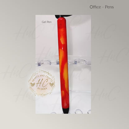 Alcohol Inks - Yellow, Red & Orange (YRO) - Paper Mate Inkjoy Gel Pen/Pencil