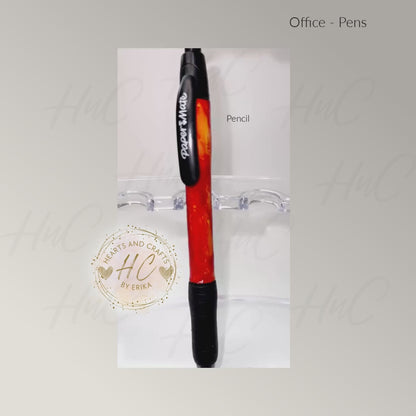 Alcohol Inks - Yellow, Red & Orange (YRO) - Paper Mate Inkjoy Gel Pen/Pencil